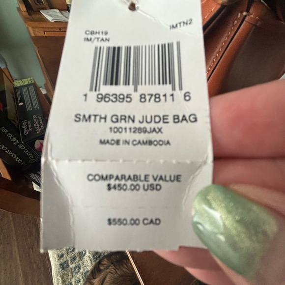 New Coach Caramel Leather Tote - Picture 6 of 7